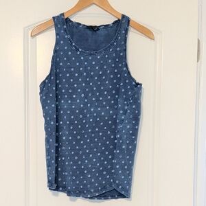 Lucky Brand Blue Tank Top with Light Dots